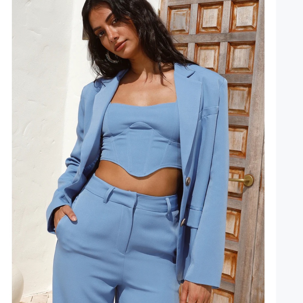 Sndys Axel Blue Suit Jacket Small NWT